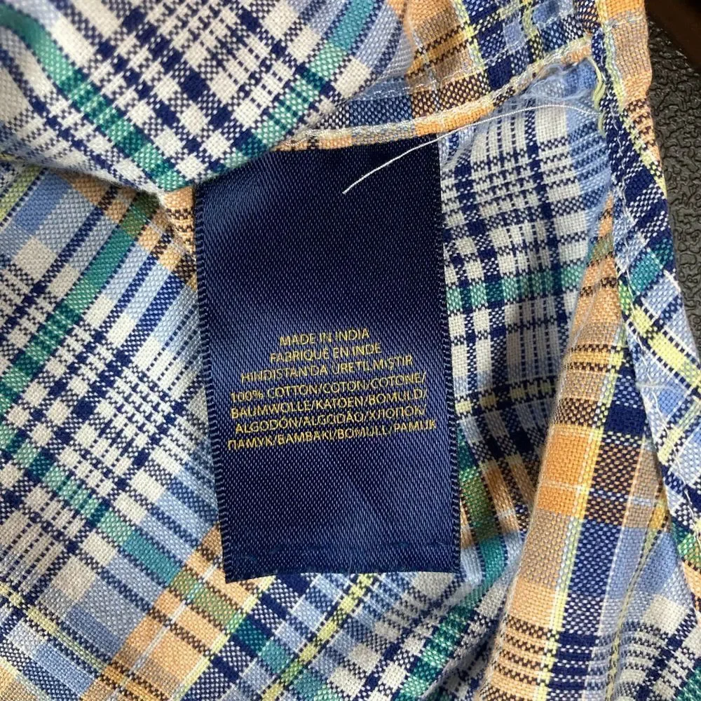 Ralph Lauren Youth Boys 20 Dress‎ Shirt Plaid Long Sleeve Button Down Easter